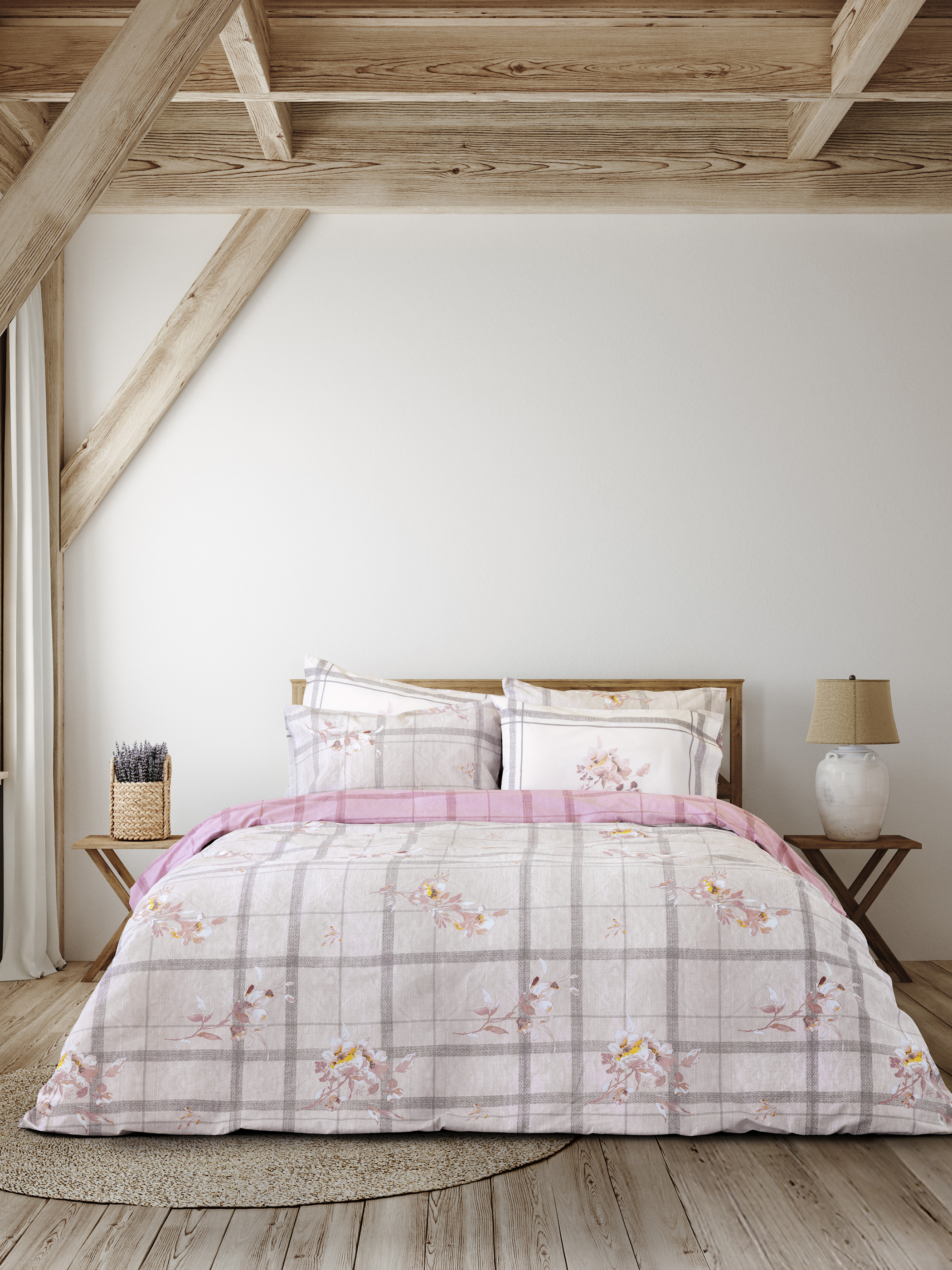 Σεντόνια Σετ Υπέρδιπλα 240x260 Nima Reimon Ρόζ